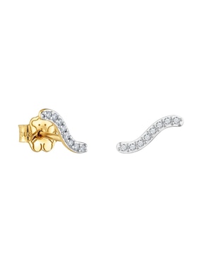 Aretes Cortos TOUS Les Classiques De Oro 18 K Con Acabado Brillante Diamante