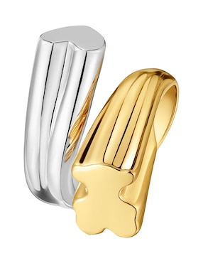 Anillo de oso Tous de plata P 925 con acabado baño de oro