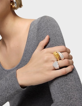 Anillo de oso Tous de plata P 925 con acabado baño de oro