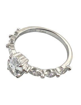 Anillo de compromiso de plata P 925 Yoiko zirconia