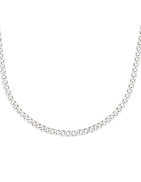 Collar de eslabones Dinasti de oro blanco 14 K