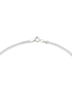 Collar de eslabones Dinasti de oro blanco 14 K