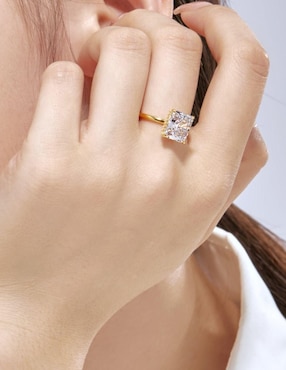 Anillo de compromiso de plata P 925 Yoiko zirconia
