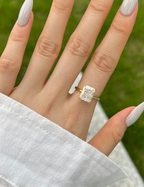 Anillo de compromiso de plata P 925 Yoiko zirconia