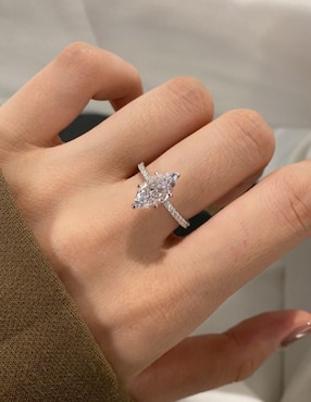 Anillo de compromiso de plata P 925 Yoiko zirconia