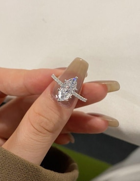 Anillo de compromiso de plata P 925 Yoiko zirconia