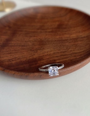 Anillo de compromiso de plata P 925 Yoiko zirconia