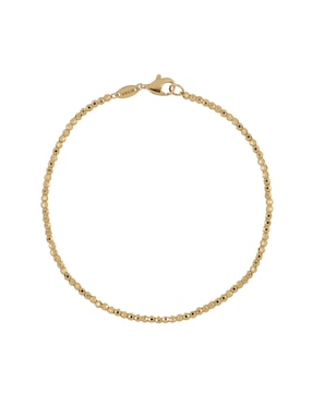 Pulsera Dinasti de oro 14 K con acabado diamantado