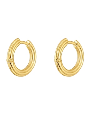 Aretes redondos Tous 1950 de plata 18 K con acabado brillante