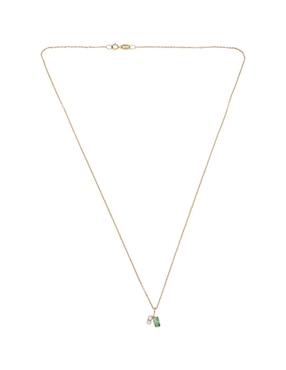 Collar con dije Idc de oro amarillo 14 K