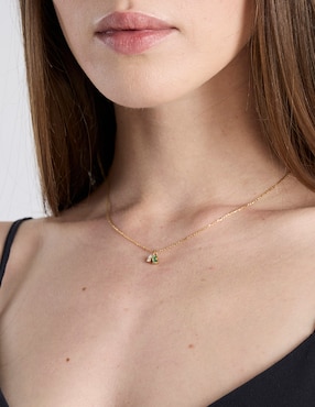 Collar con dije Idc de oro amarillo 14 K