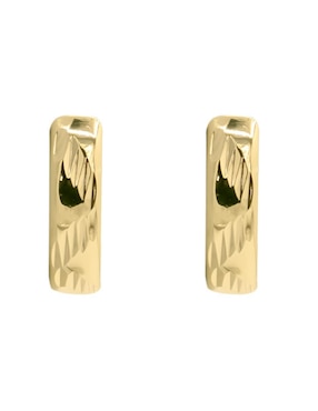 Aretes de círculo Oro Angelus con acabado brillante