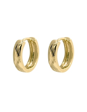 Aretes de círculo Oro Angelus con acabado brillante