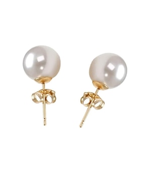 Broqueles de esfera Greg J.M. de oro perla