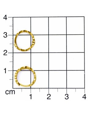 Arracadas Joyerías Bizzarro de oro amarillo 14 K con acabado brillante zirconia