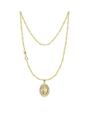 Collar con dije Abba Joyas de oro 10 K