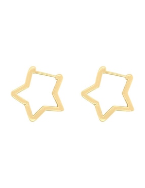 Aretes de estrella Fianelli de oro con acabado brillante