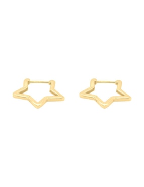 Aretes de estrella Fianelli de oro con acabado brillante