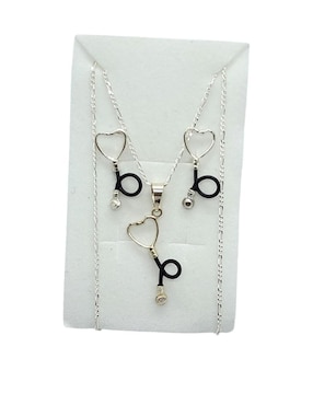 Aretes y collar Limerence by Claudia Herrera de plata P925