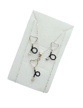 Aretes y collar Limerence by Claudia Herrera de plata P925