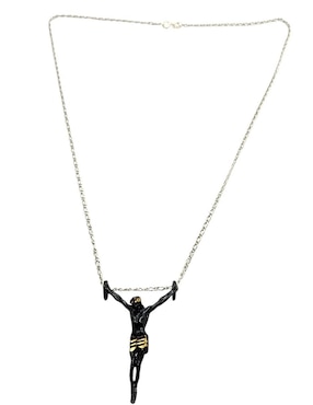 Collar con dije cristo Limerence By Claudia Herrera de plata P 925