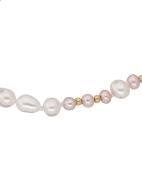 Pulsera Idc con perlas con acabado liso