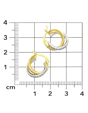 Arracadas Joyerías Bizzarro de oro con acabado brillante zirconia