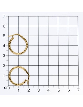 Arracadas Joyerías Bizzarro de oro amarillo 14 K con acabado brillante
