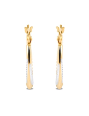 Arracadas Joyerías Bizzarro de oro amarillo 14 K con acabado brillante
