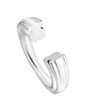 Anillo semicircular Tous P 925 de plata brillante