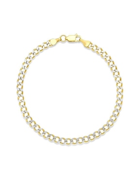 Pulsera Joyerías Bizzarro De Oro Amarillo 14 K Con Acabado Pulido