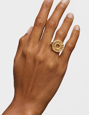 Anillo Tous Miranda de plata P 925 con acabado baño de oro