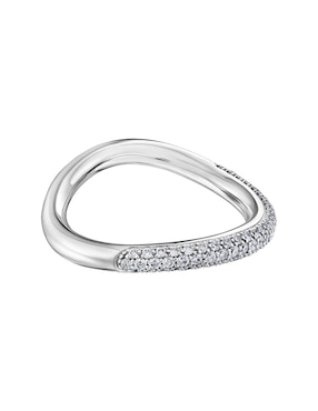 Anillo con gema Tous New Hav 18 k de oro blanco diamante pavé