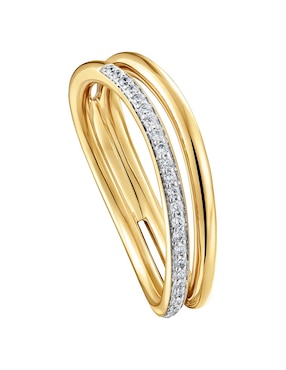Anillo con gema redondo Tous New Hav de oro amarillo diamante brillante