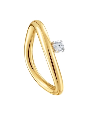 Anillo con gema redondo Tous New Hav de oro amarillo diamante brillante