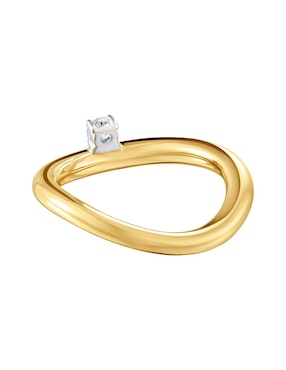 Anillo con gema redondo Tous New Hav de oro amarillo diamante brillante