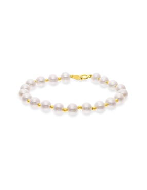 Pulsera Joyerías Bizzarro De Oro Amarillo 14 K Con Acabado Pulido