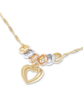 Colgante Y Dije de corazón Joyerías Bizzarro de oro florentino 14 K