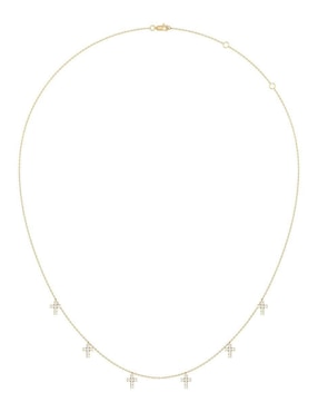 Gargantilla de cruz Joyerías Bizzarro de oro amarillo 14 K