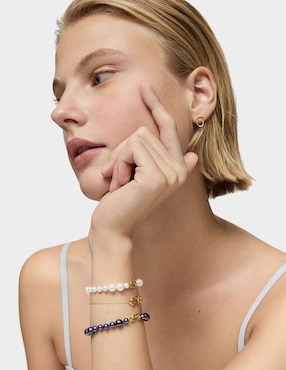 Pulsera Tous de oro amarillo con perla 18 k Hold Oval