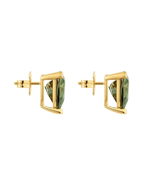 Aretes de triángulo Tous de plata P 925 con acabado baño de oro espinela