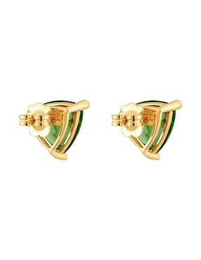 Aretes de triángulo Tous de plata P 925 con acabado baño de oro espinela