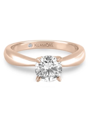 Solitario De Oro 14 K Klamore Miloro Diamante