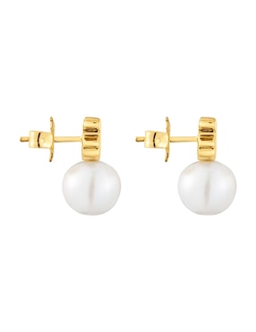 Aretes de oso Tous de plata P 925 con acabado baño de oro perla