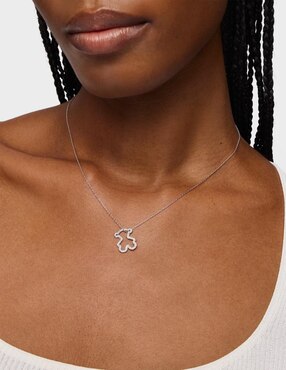 Dije de oso Tous icon gems de oro blanco 18 K