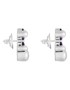 Aretes de oso Tous de plata P 925 con acabado brillante zafiro