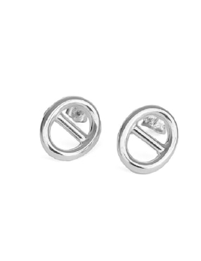 Aretes de aro circulares Teresa Díaz Joyería Mexicana de plata P 925 con acabado brillante