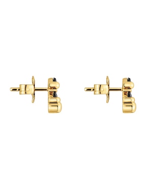 Broqueles de oso Tous de plata P 925 con acabado baño de oro ónix