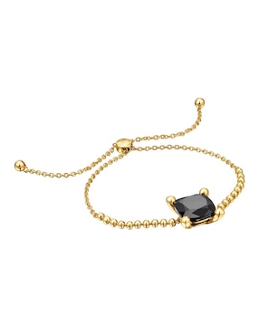 Pulsera Tous de plata con ónix p 925 con acabado baño de oro