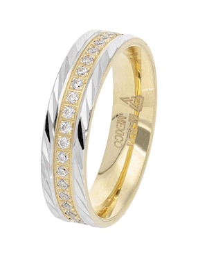 Argolla de oro 14 k Fonelli zirconia